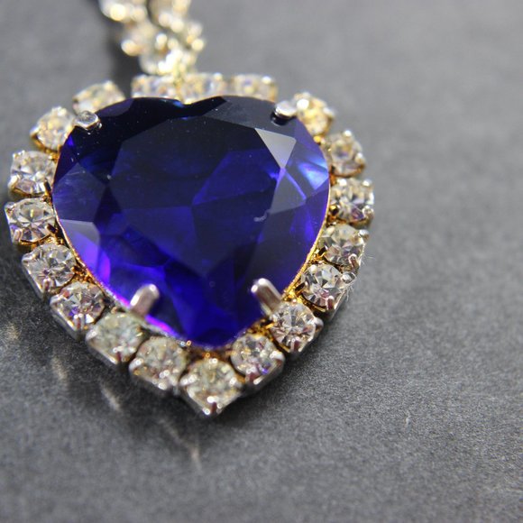 Vintage 1998 Cobalt Blue Heart of the Ocean Lind W - Picture 5 of 6